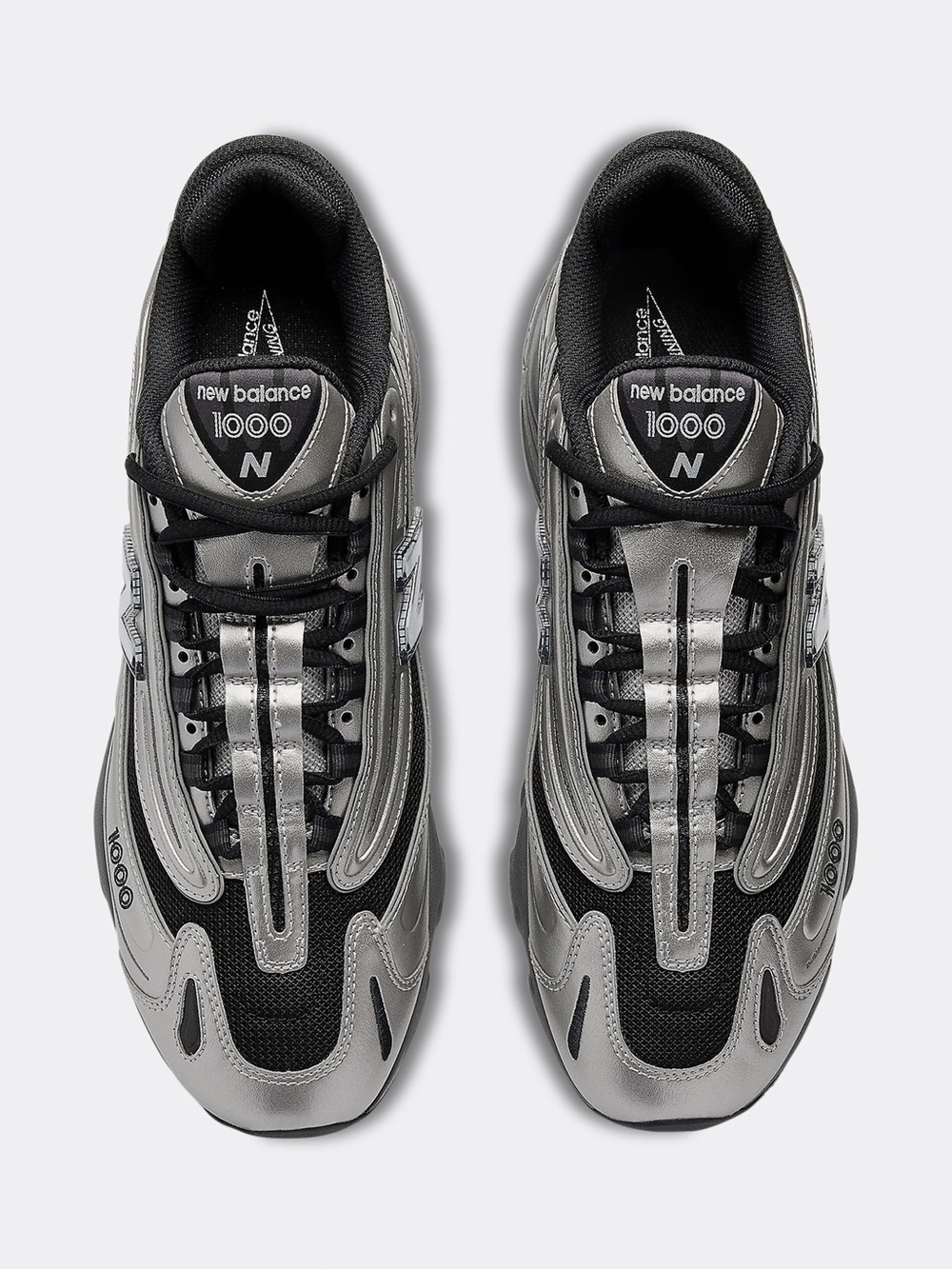 🆕 New Balance 1000 M1000EGR Black Metallic Chrome Silver Women 10.5